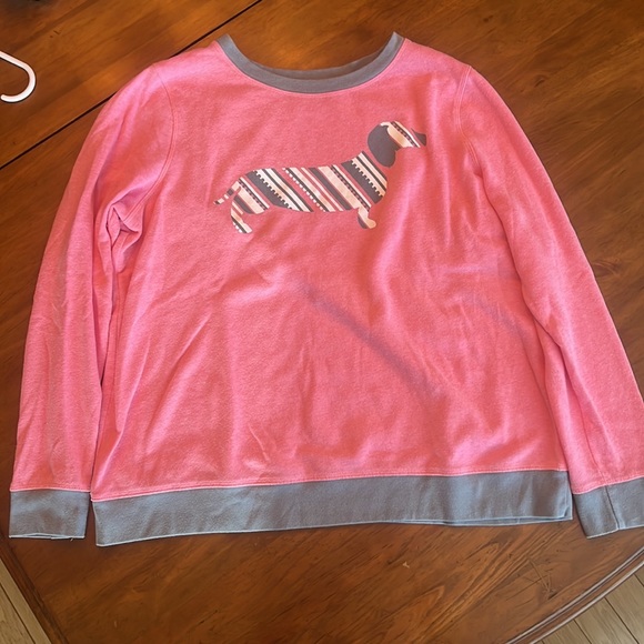 New Directions pajama set, pink sweatshirt grey pants. Women’s XL. Gently used. - Picture 2 of 5